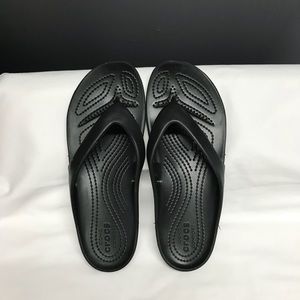 Crocs Black Iconic Comfort Flip Flops